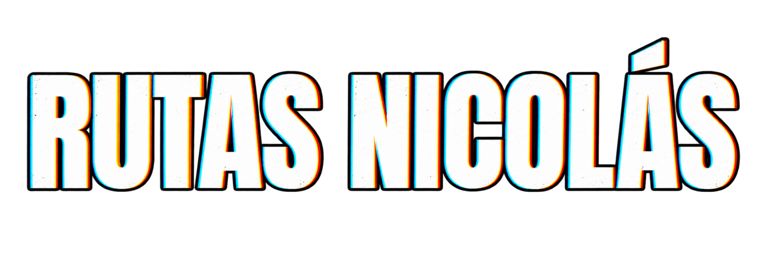 Logotipo Rutas Nicolás con efecto cromático